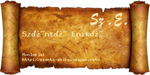 Szántó Enikő névjegykártya